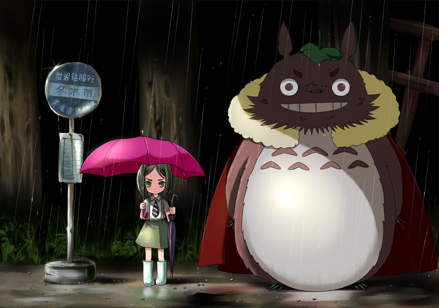 Totoro Bus Stop Wallpapers