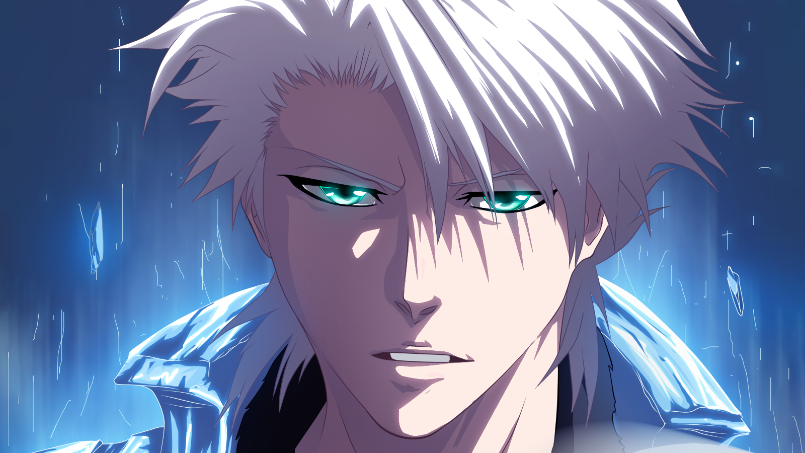 Toushirou Hitsugaya Standing In Moon Night Wallpapers