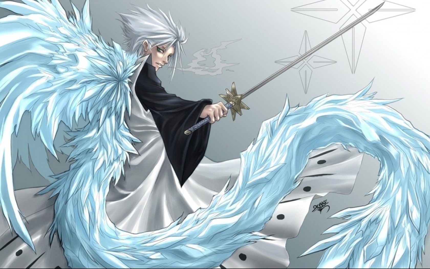 Toushirou Hitsugaya Standing In Moon Night Wallpapers