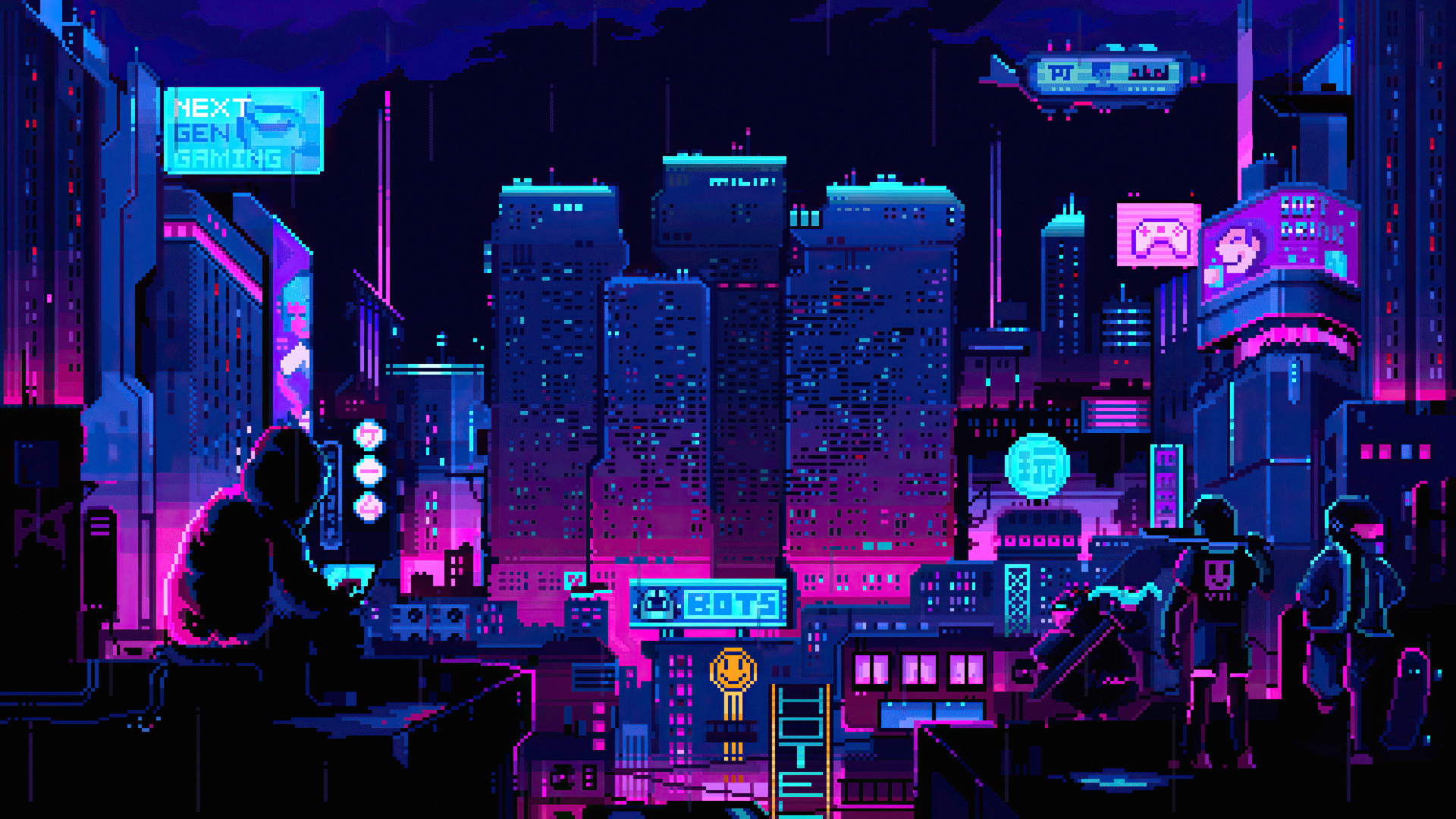 Town 8 Bit Wallpapers