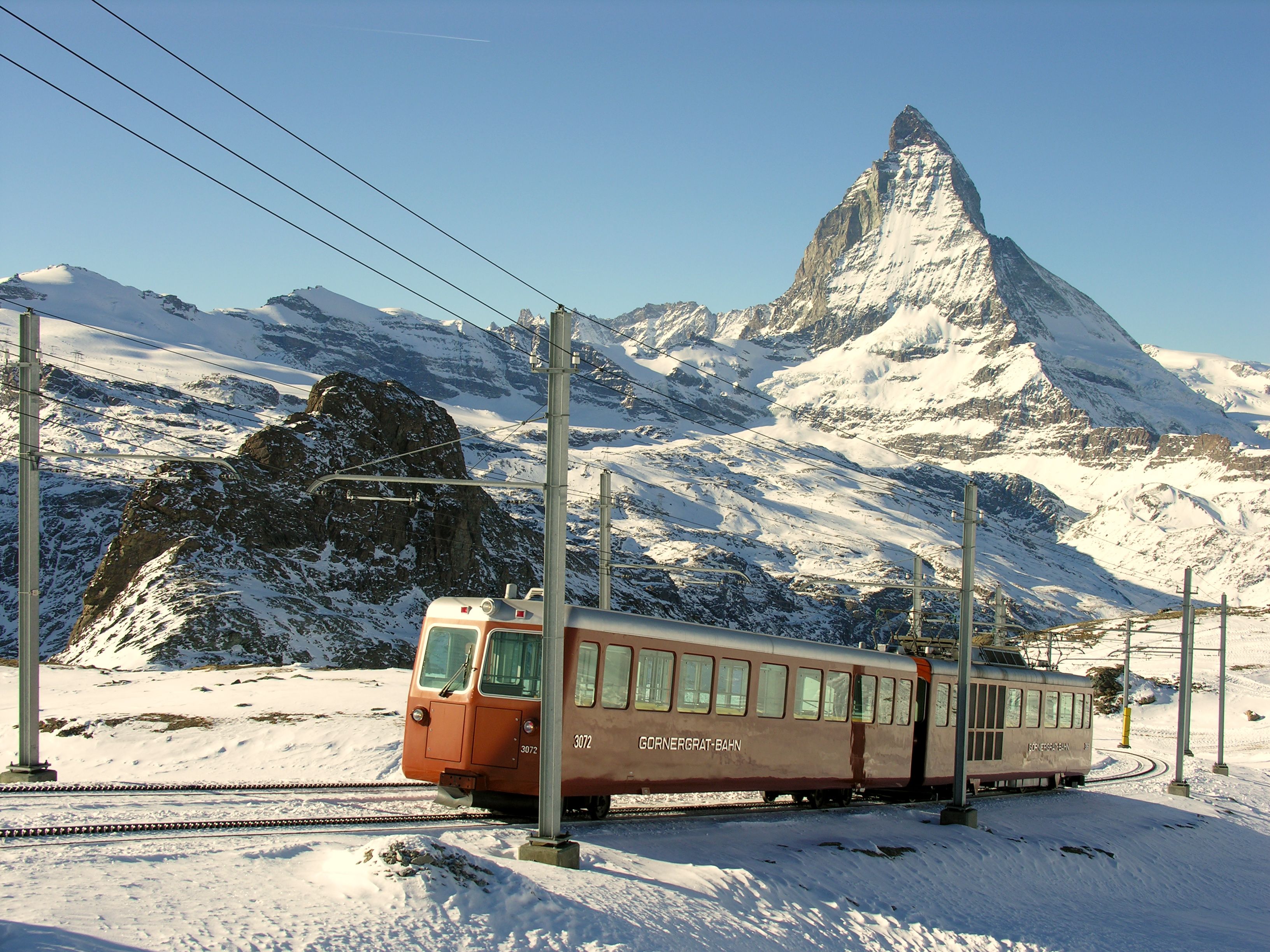 Train 4K Switzerland Aerial Wallpapers