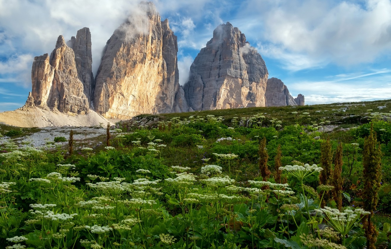 Tre Cime Di Lavaredo Dolomites Italy Wallpapers