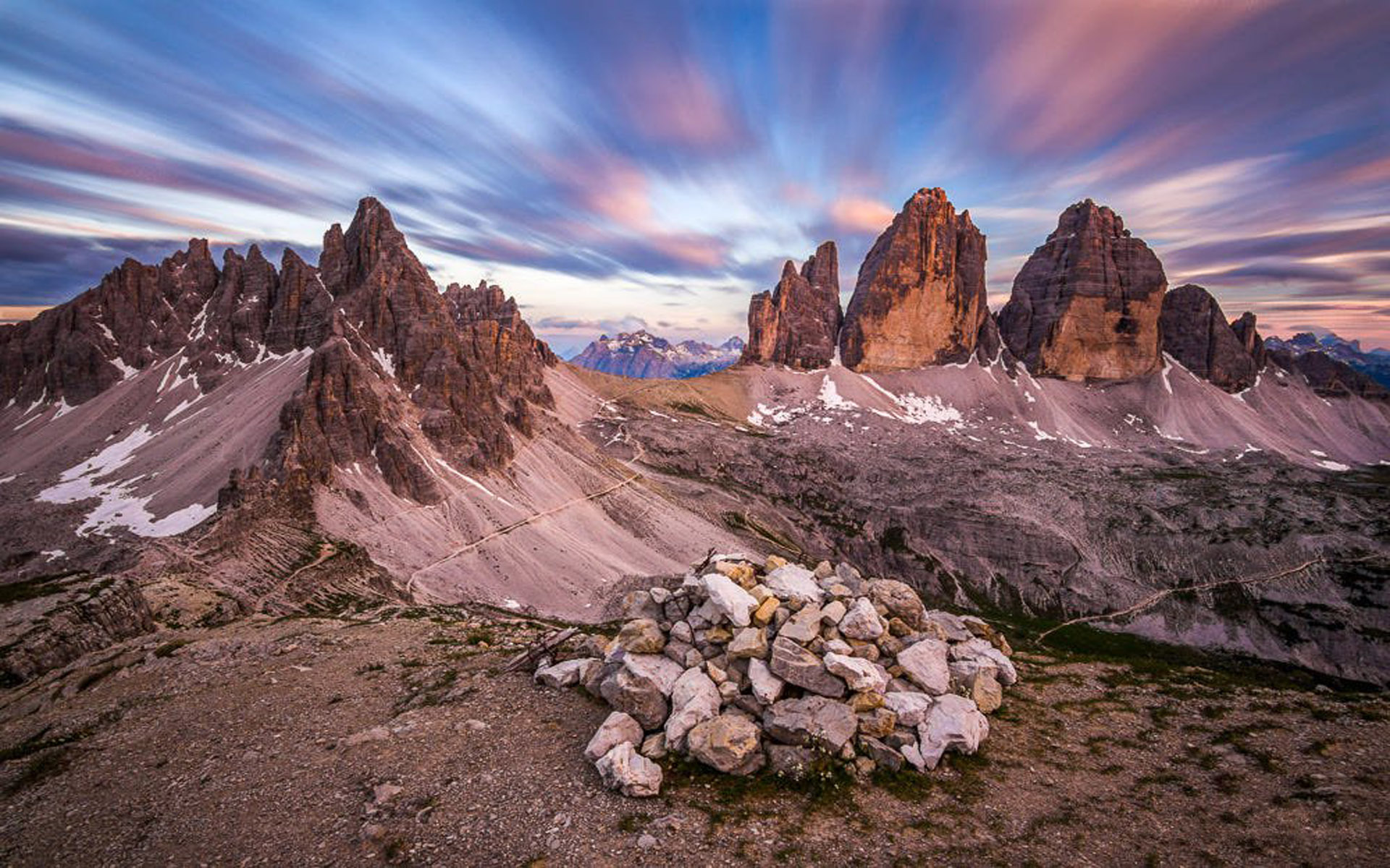 Tre Cime Di Lavaredo Dolomites Italy Wallpapers