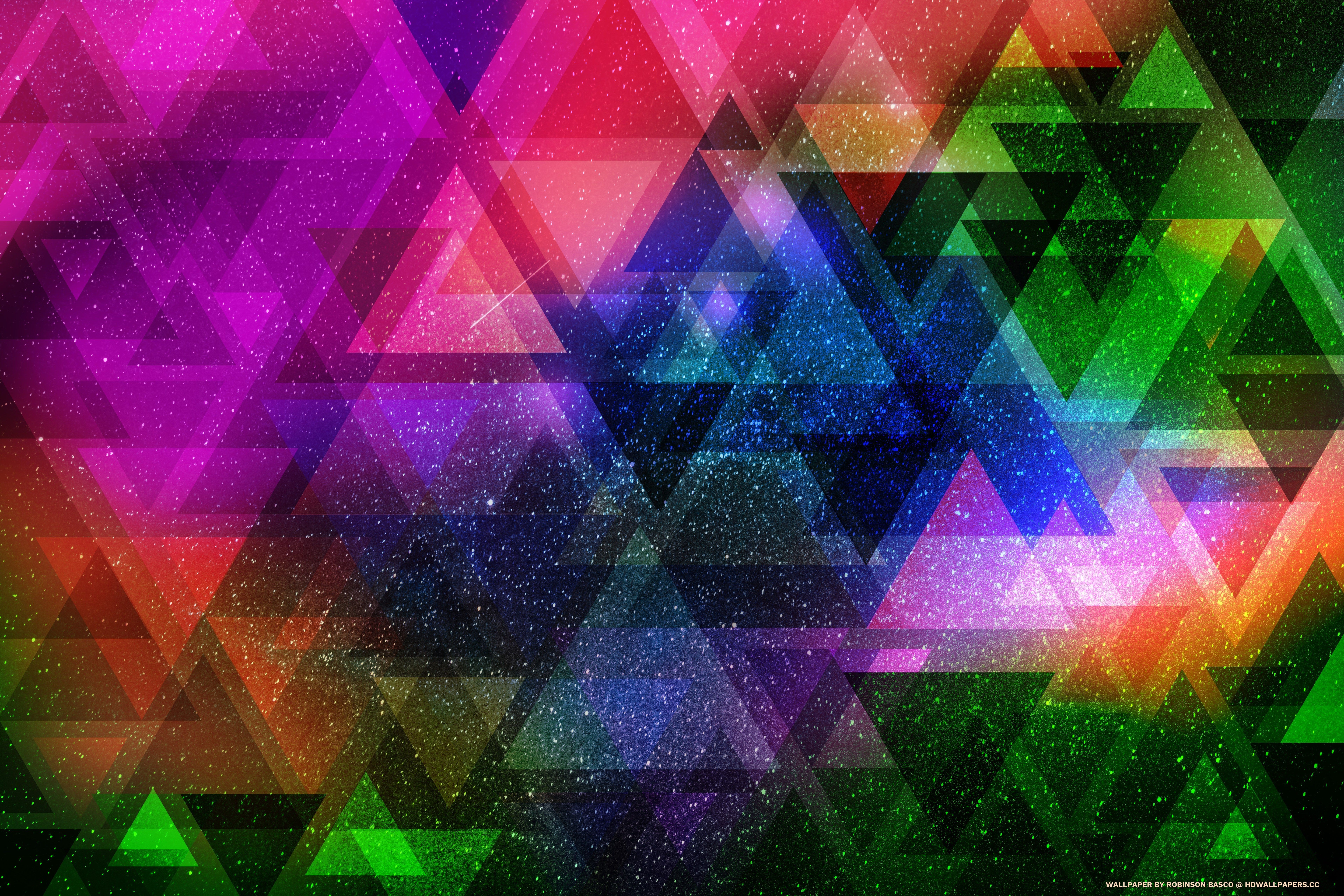 Triangle 8K Blue Pattern Wallpapers