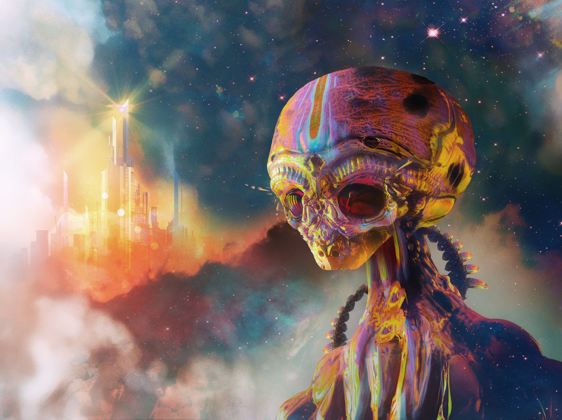 Trippy Alien Hd Wallpapers