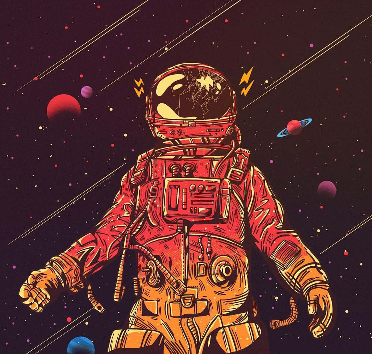 Trippy Art Astronaut In Space Wallpapers