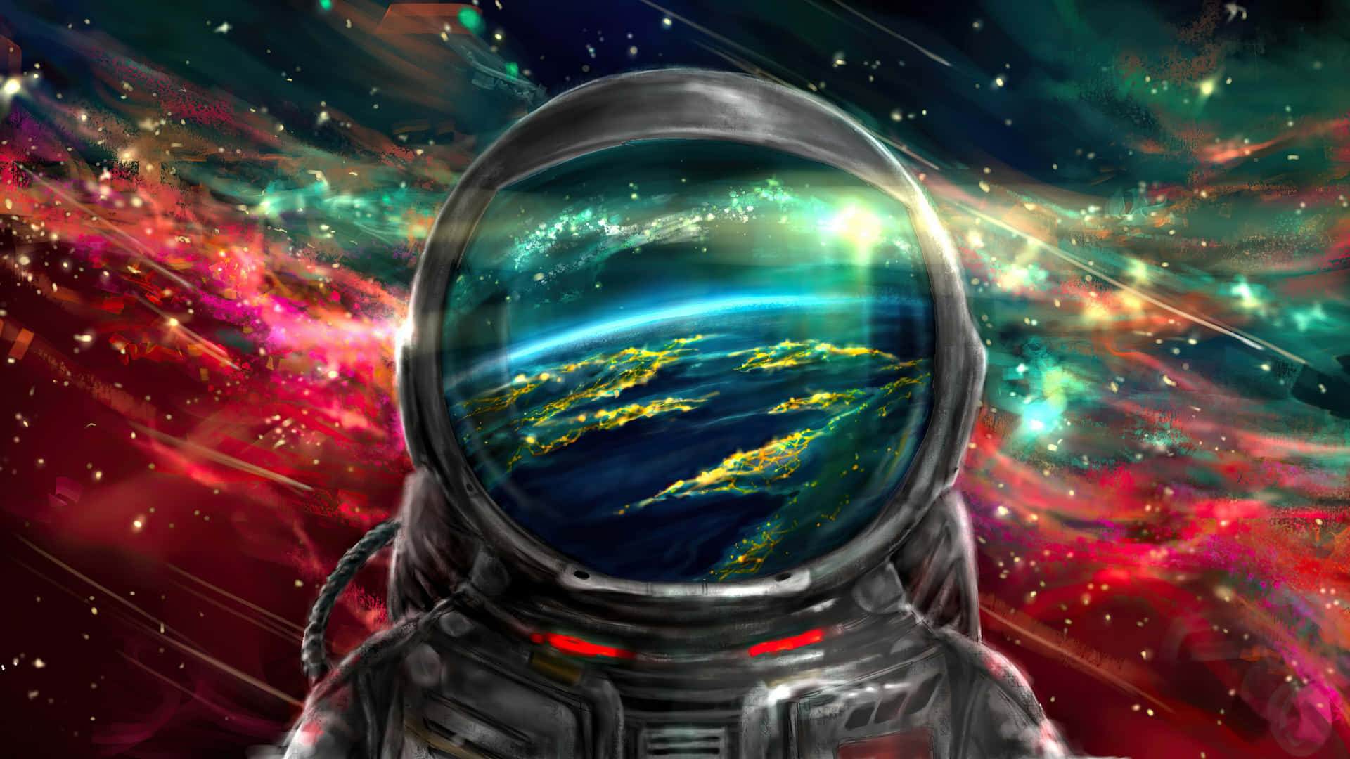 Trippy Art Astronaut In Space Wallpapers