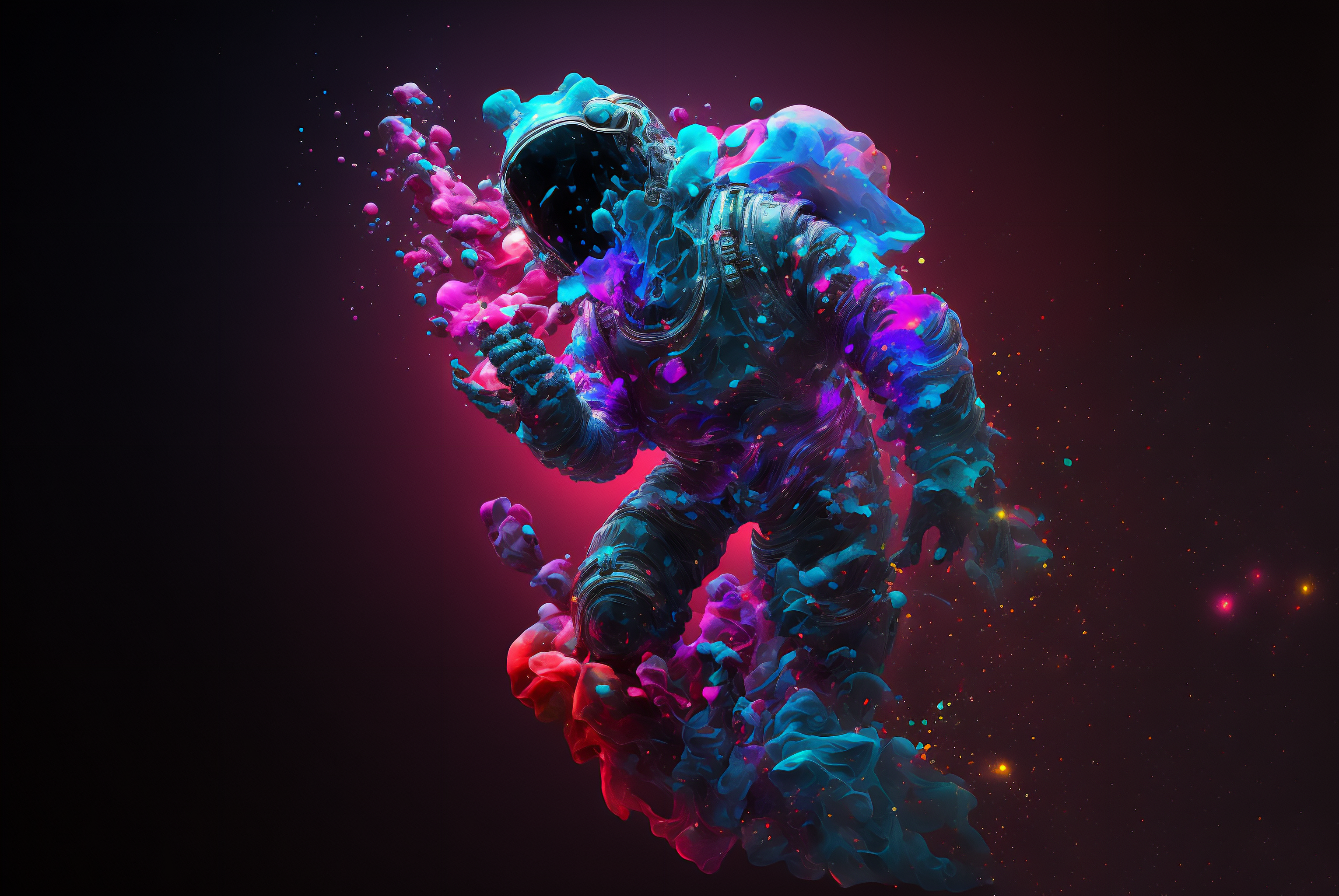 Trippy Art Astronaut In Space Wallpapers