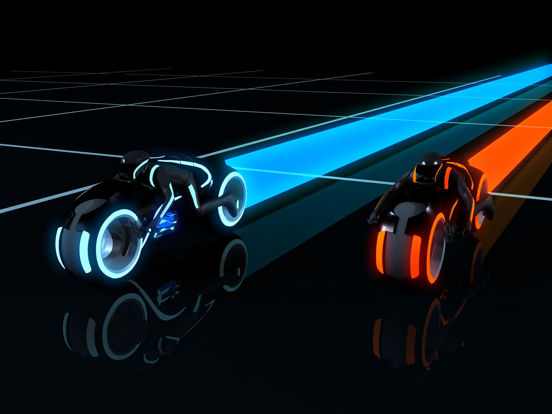 Tron Light Cycle Minimal Wallpapers