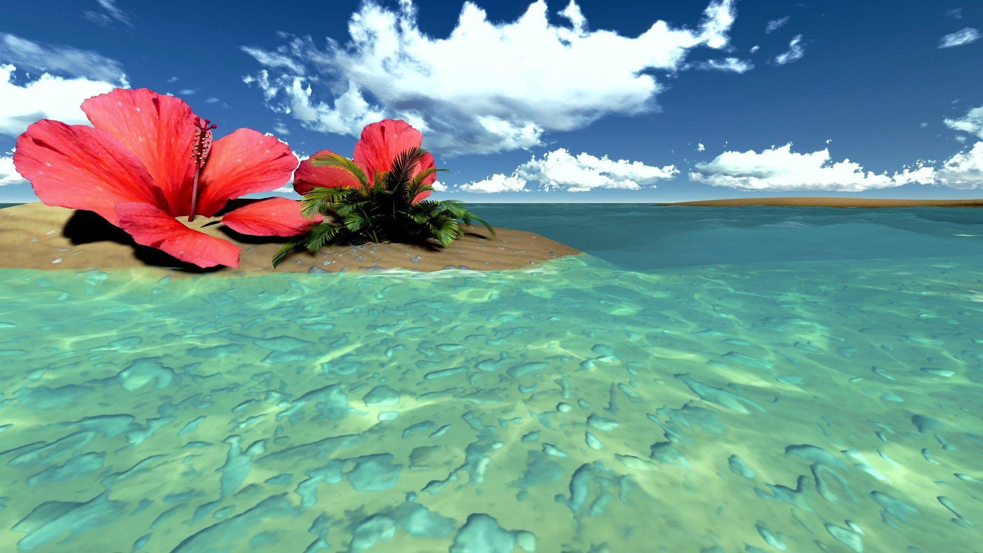 Tropical Beach Desktop Background