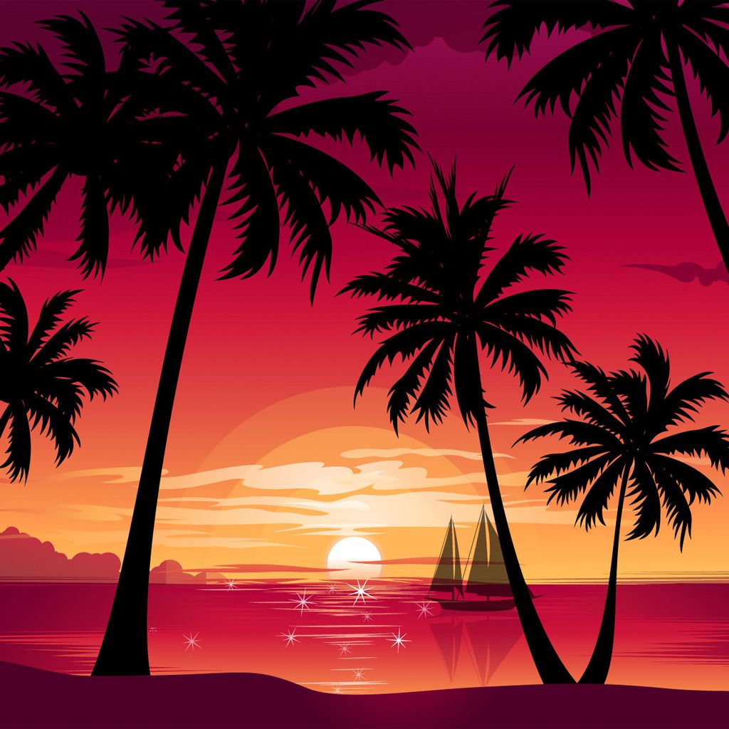 Tropical Beach Sunrise Wallpapers