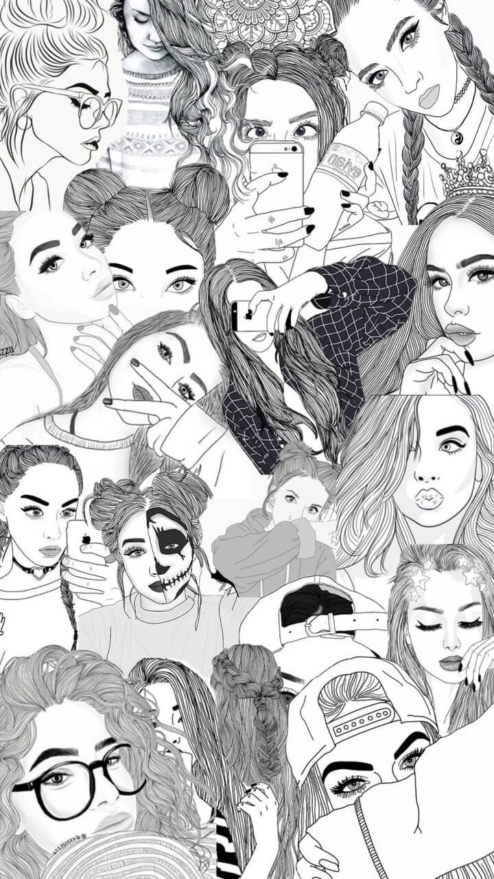 Tumblr Drawings Girls Wallpapers