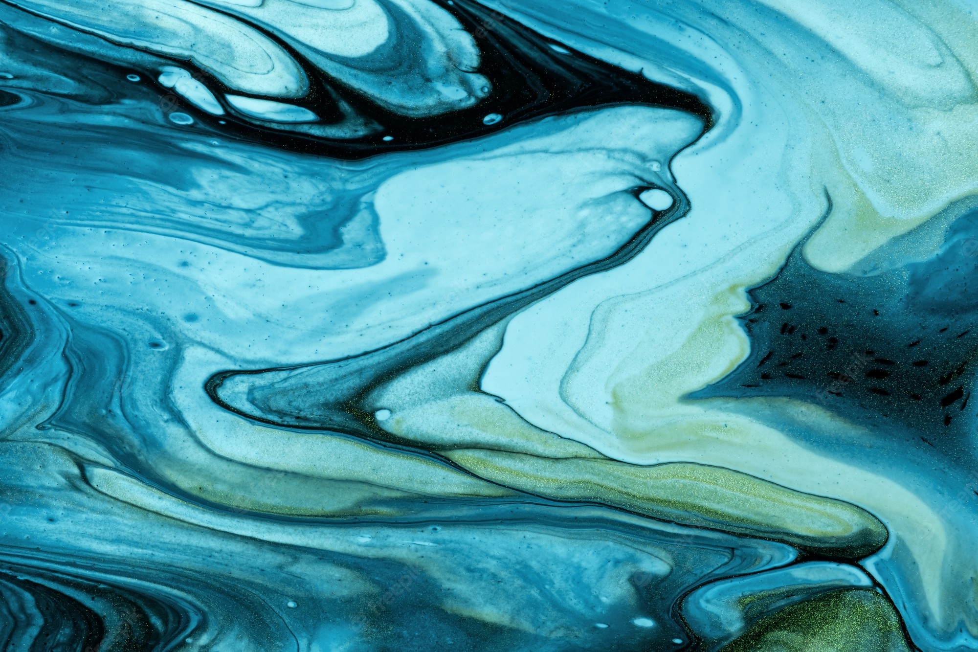 Turquoise Liquid Art Wallpapers