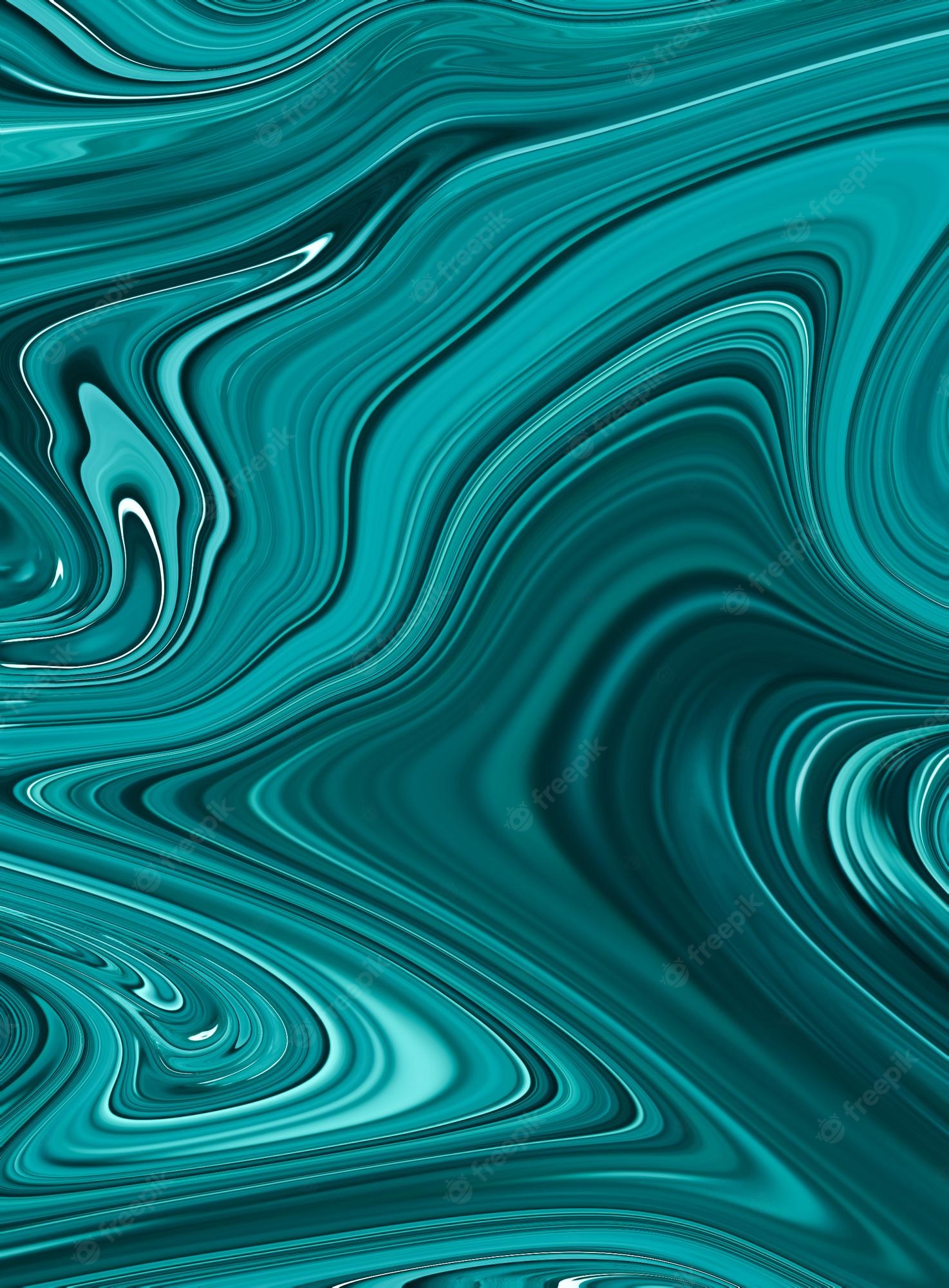 Turquoise Liquid Art Wallpapers