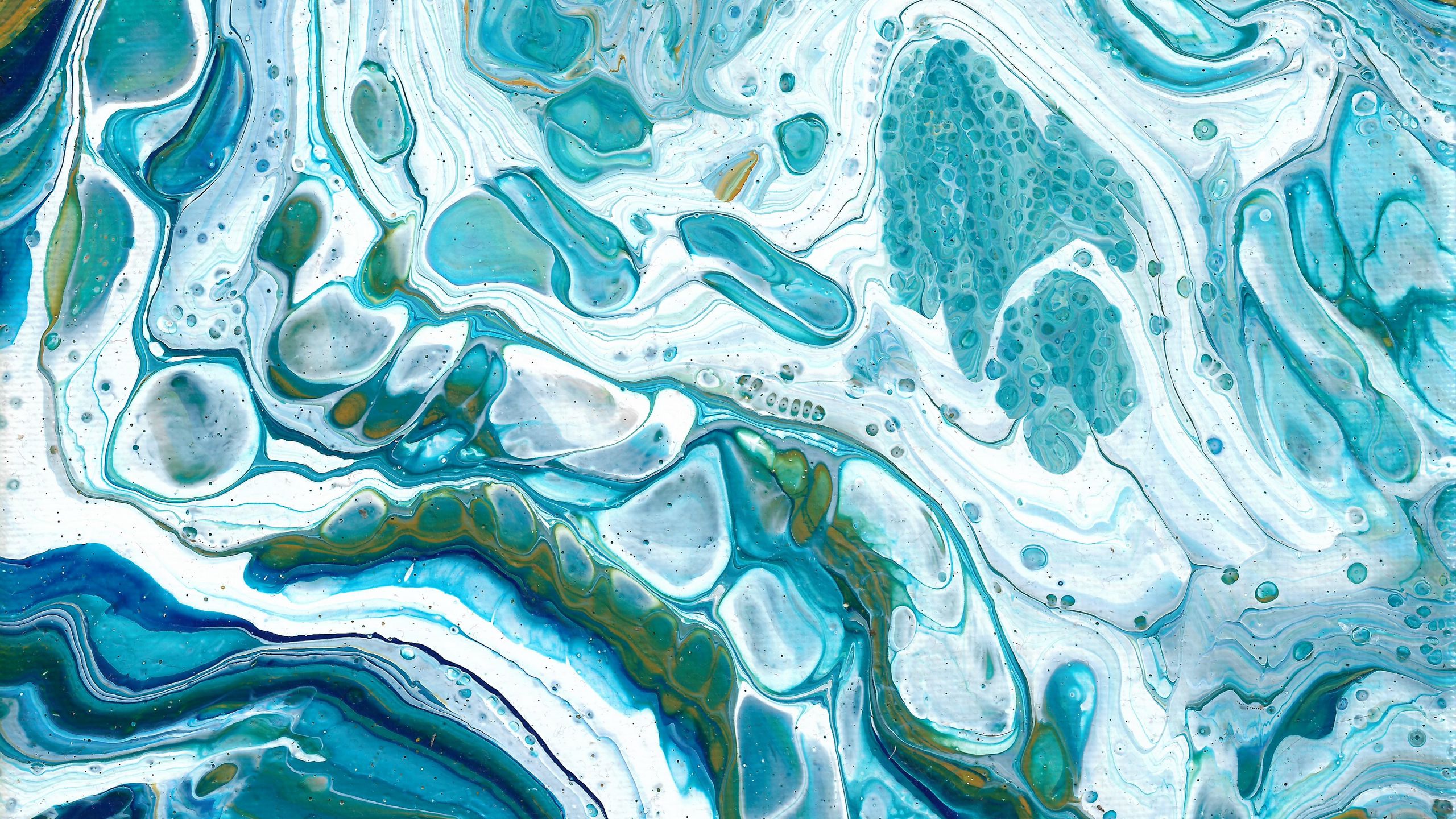 Turquoise Liquid Art Wallpapers