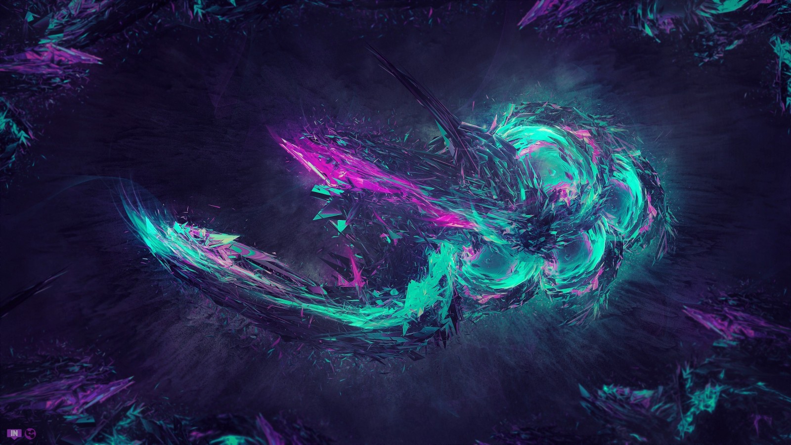 Turquoise Space Digital Art Wallpapers