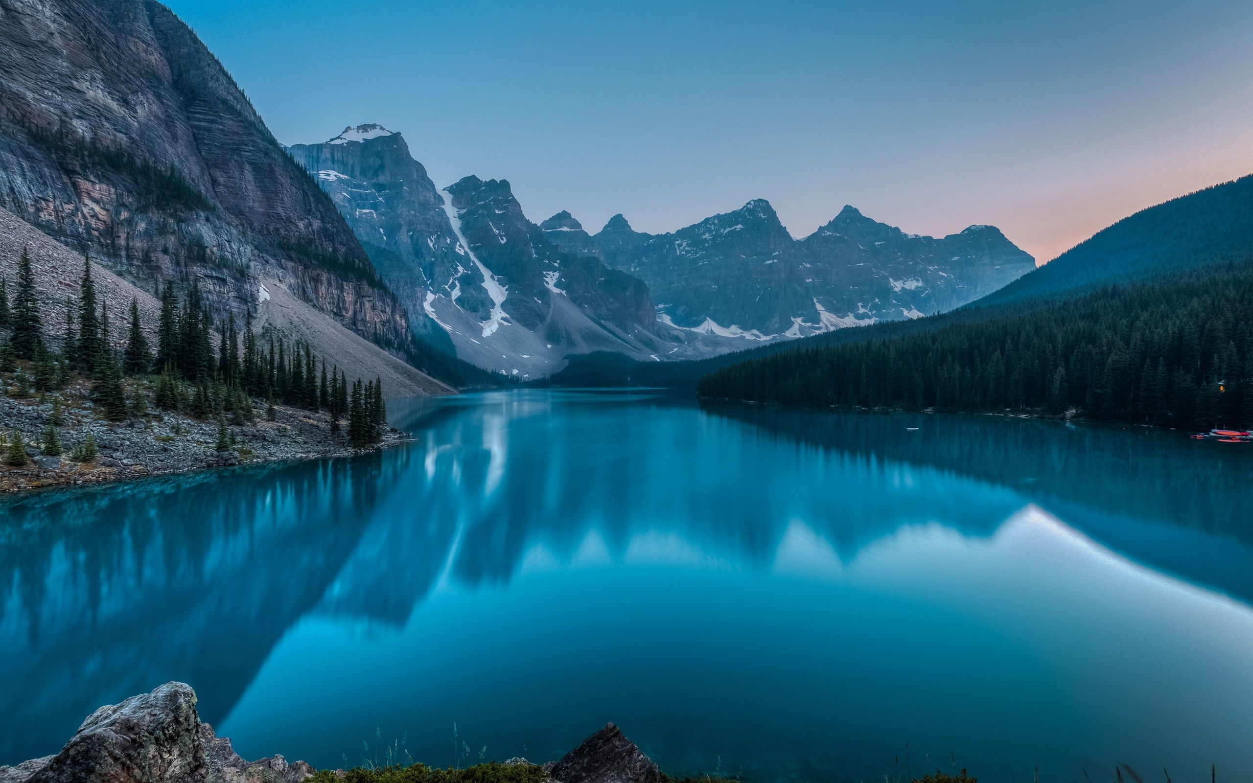 Twilight Mountain Lake Wallpapers