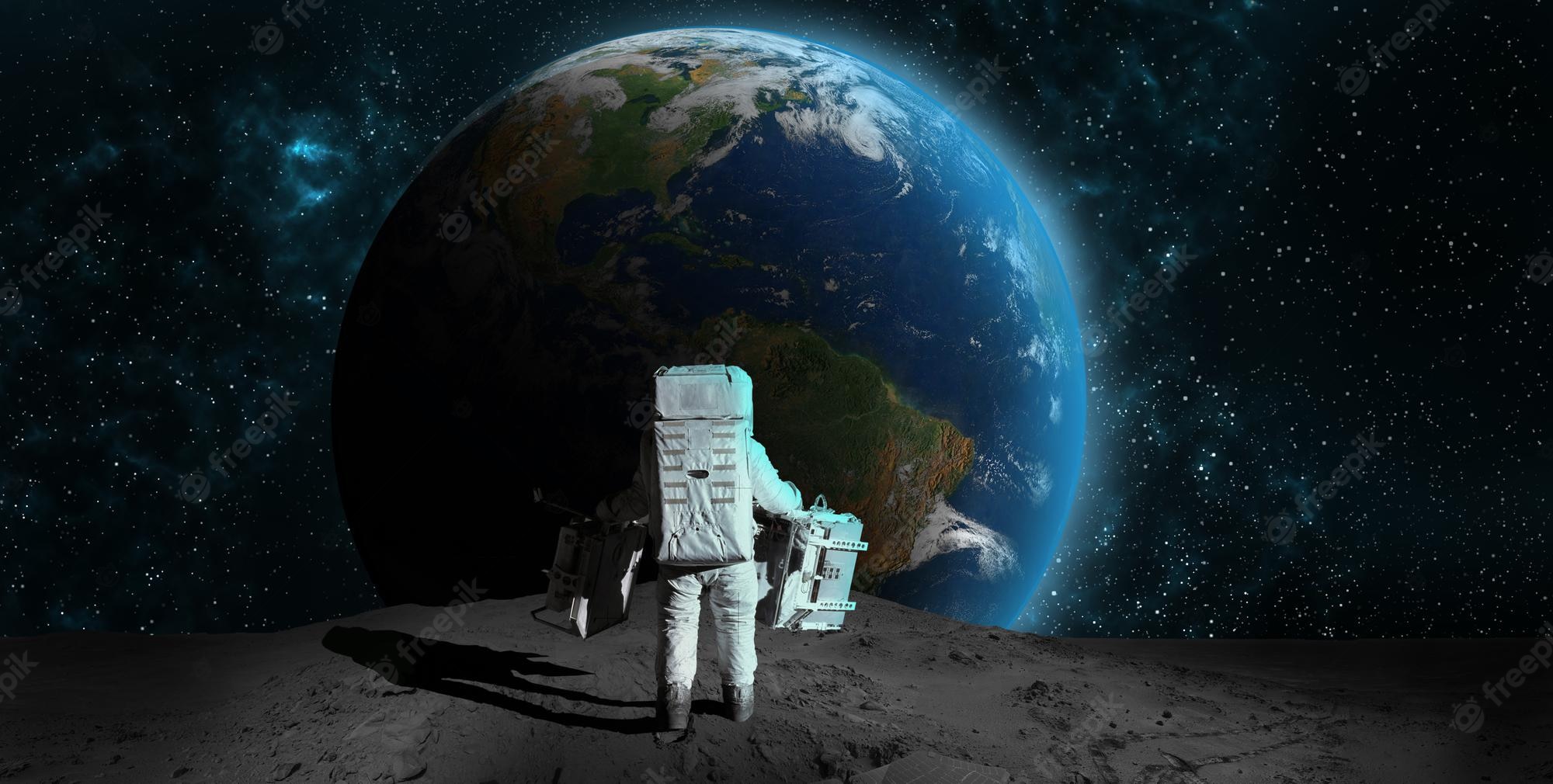 Two Astronaut In Unknown Planet
 Wallpapers