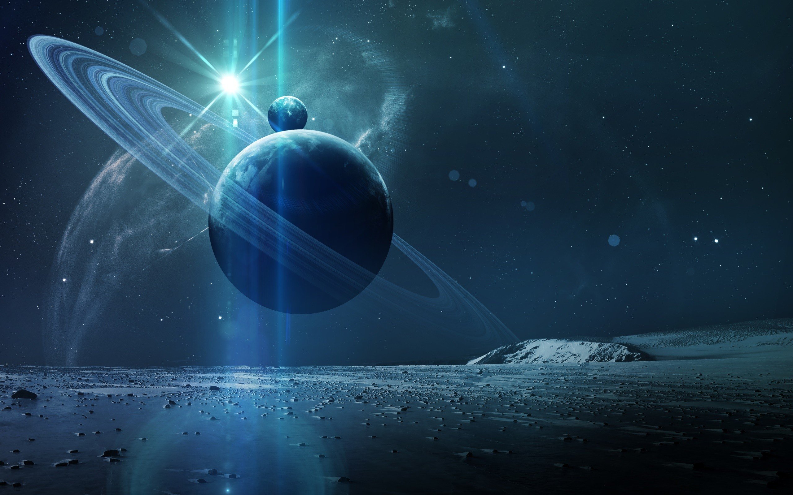 Two Planets Meeting Digital Art Wallpapers