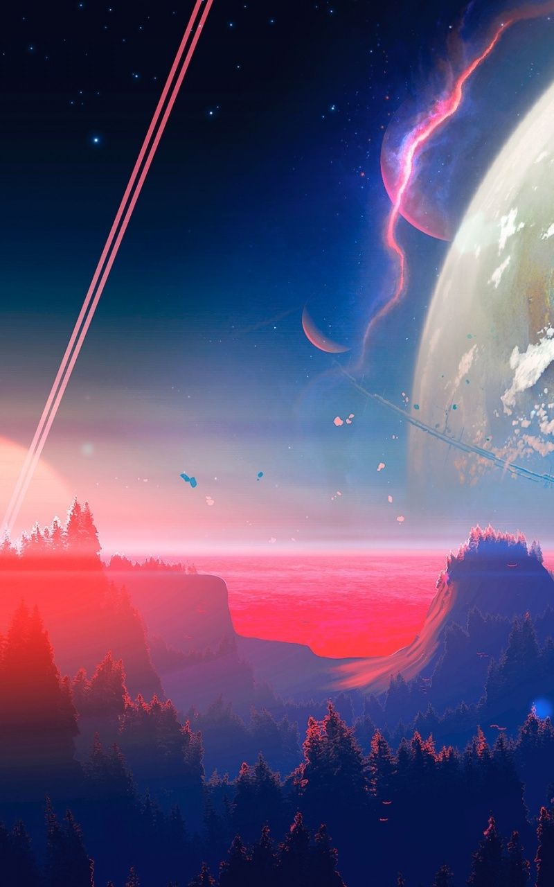 Two Planets Meeting Digital Art Wallpapers