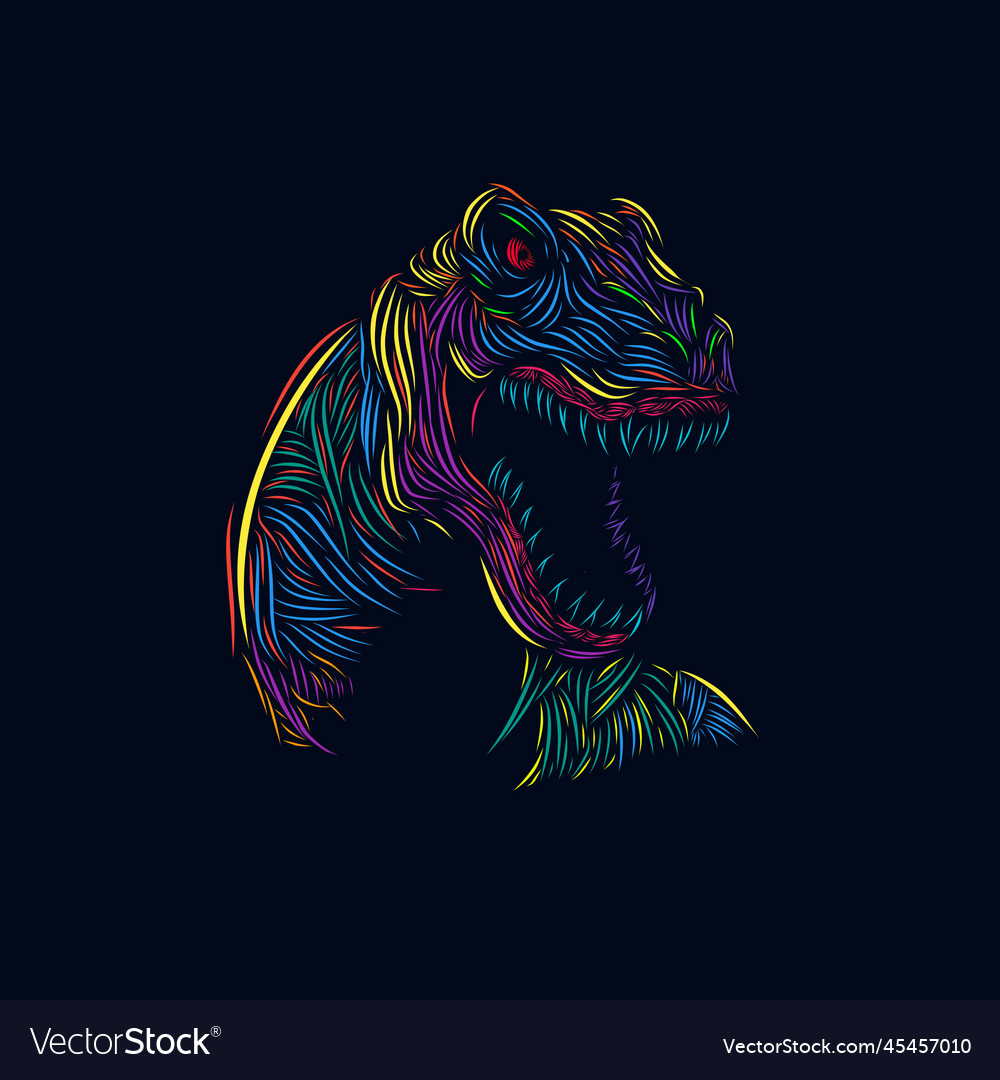 Tyrannosaurus Rex Dinosaur  Retrowave Wallpapers