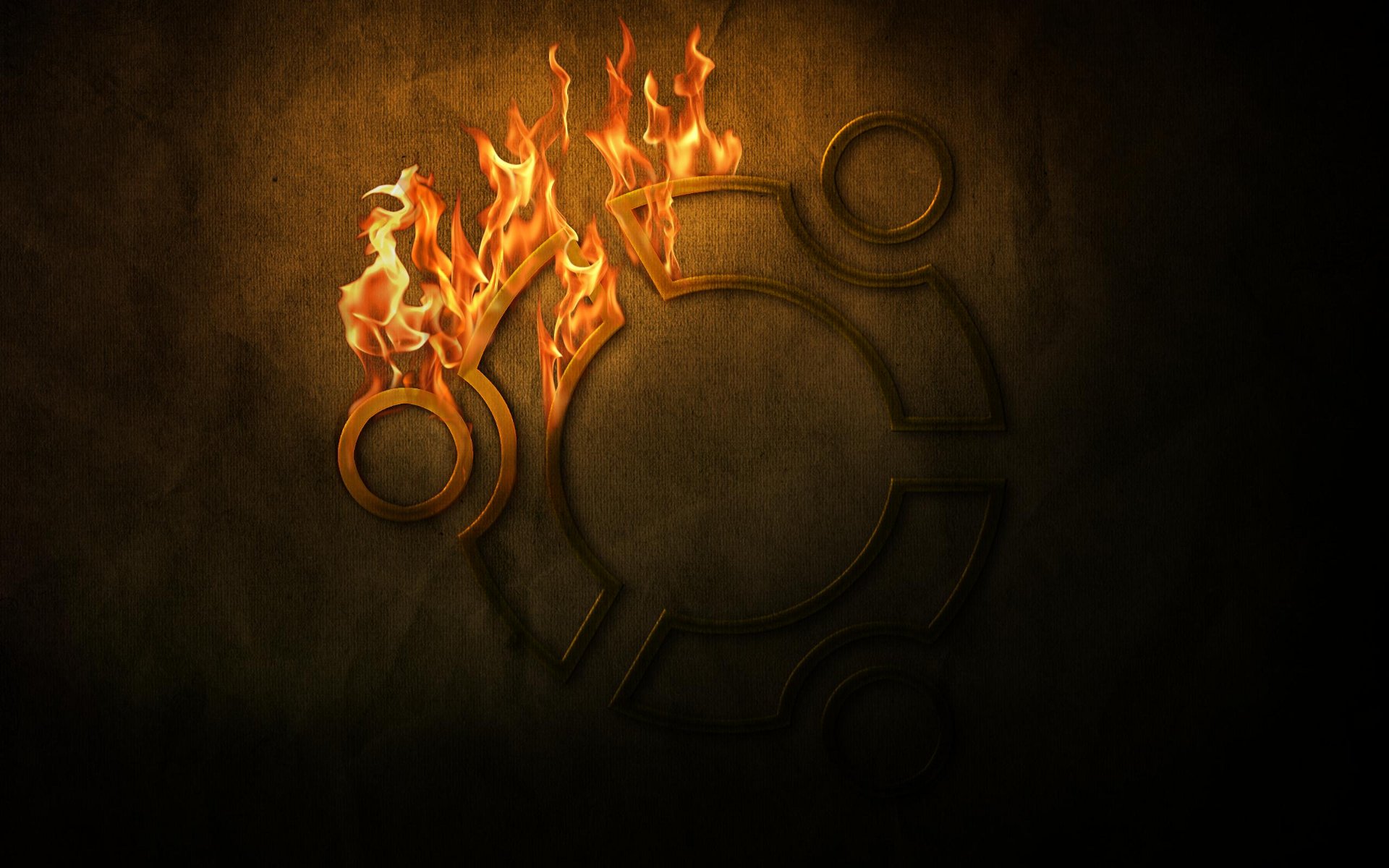 Ubuntu Linux Fire Art Wallpapers