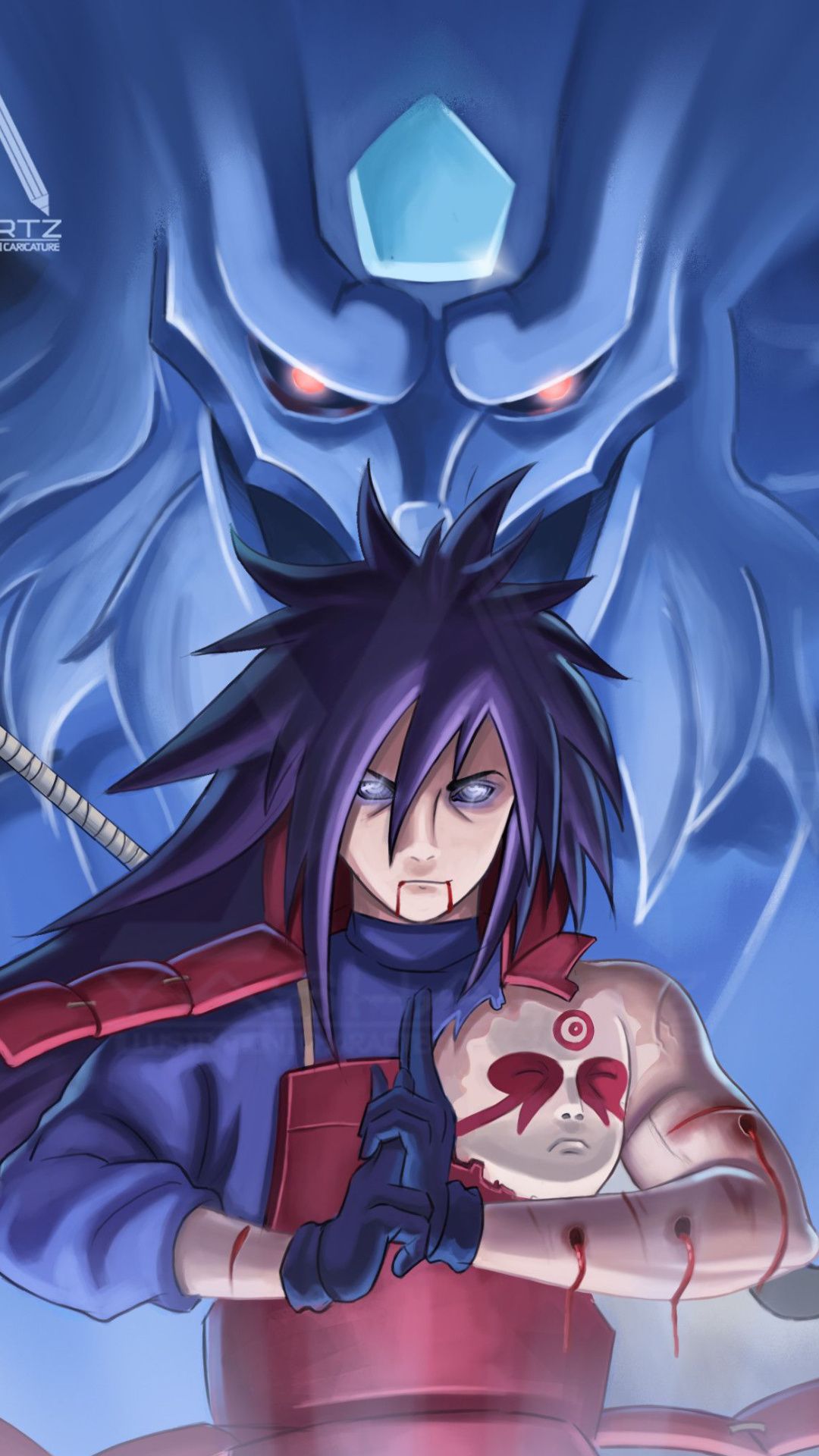 Uchiha Madara Naruto Shippuuden Minimal Art Wallpapers