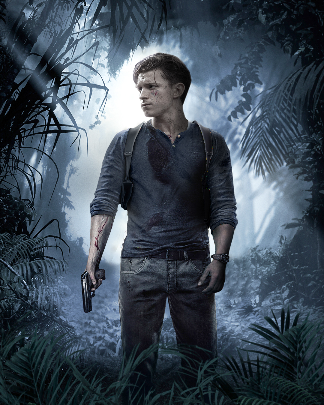 Uncharted X Tom Holland Spidey Art Wallpapers