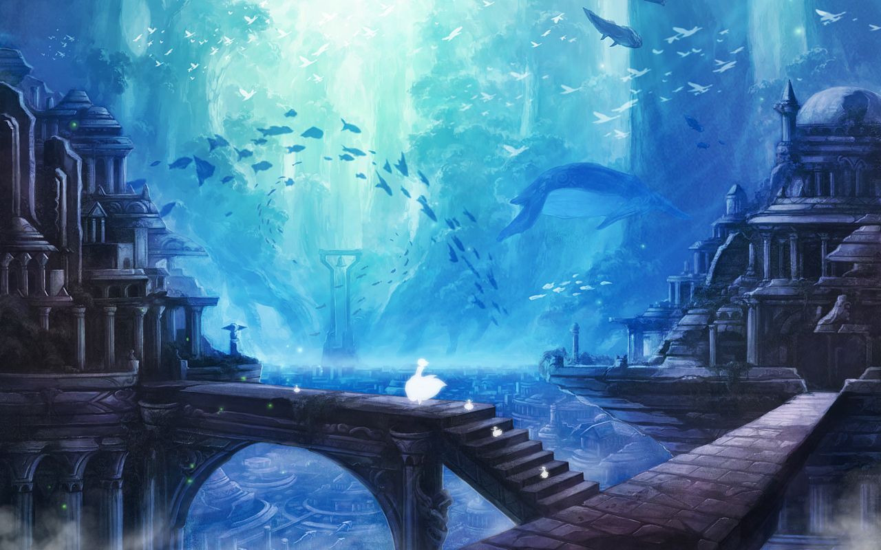 Underwater City Background