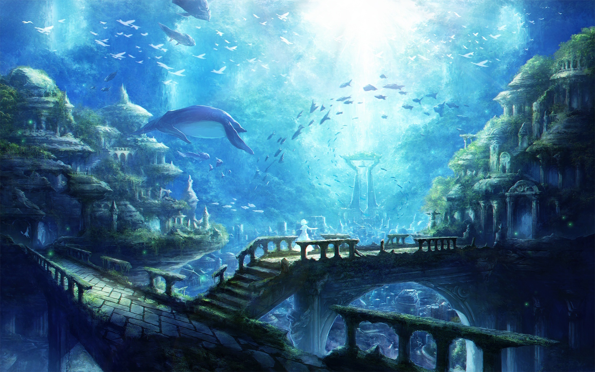 Underwater City Background