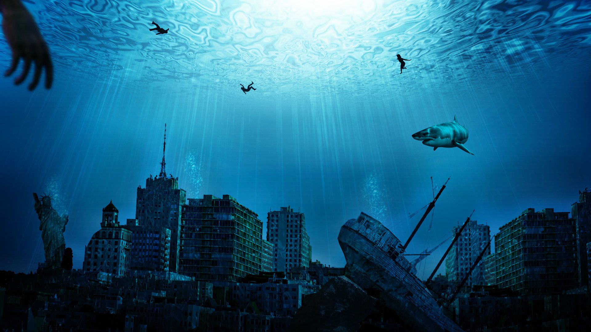 Underwater City Background