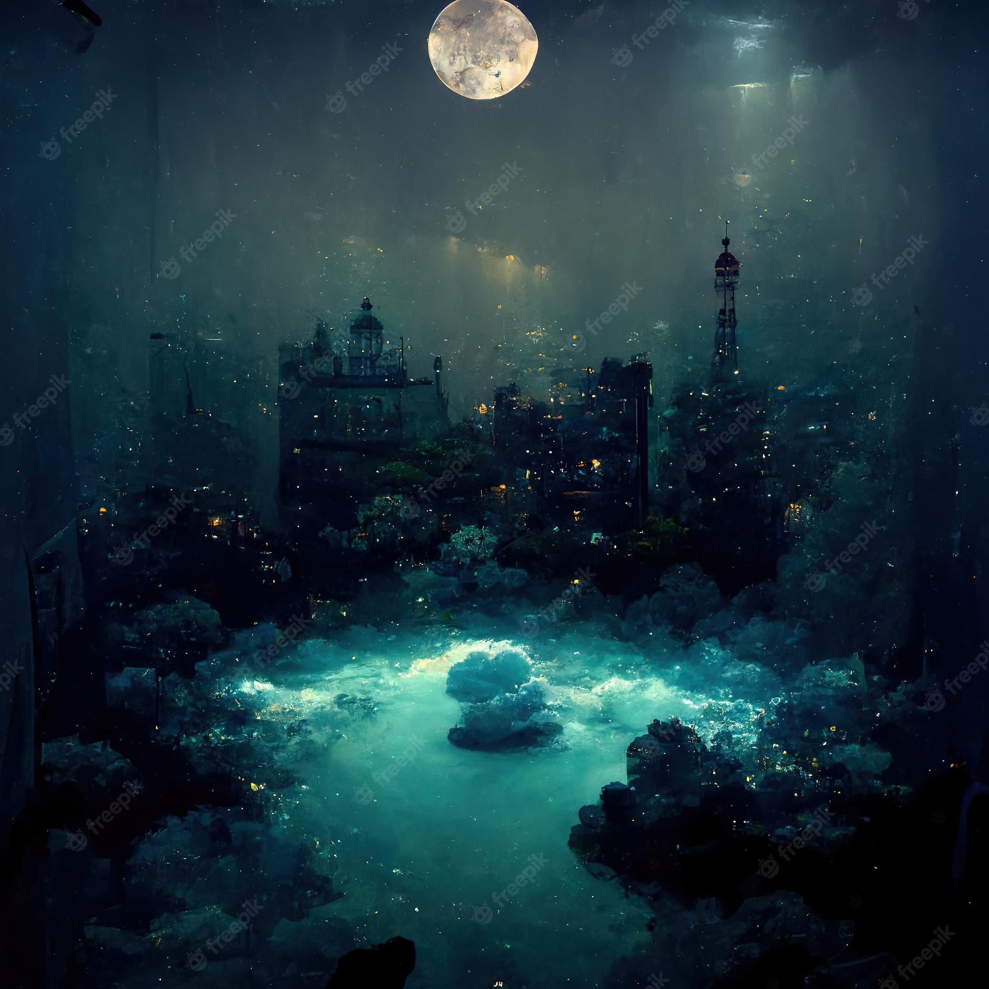 Underwater City Background