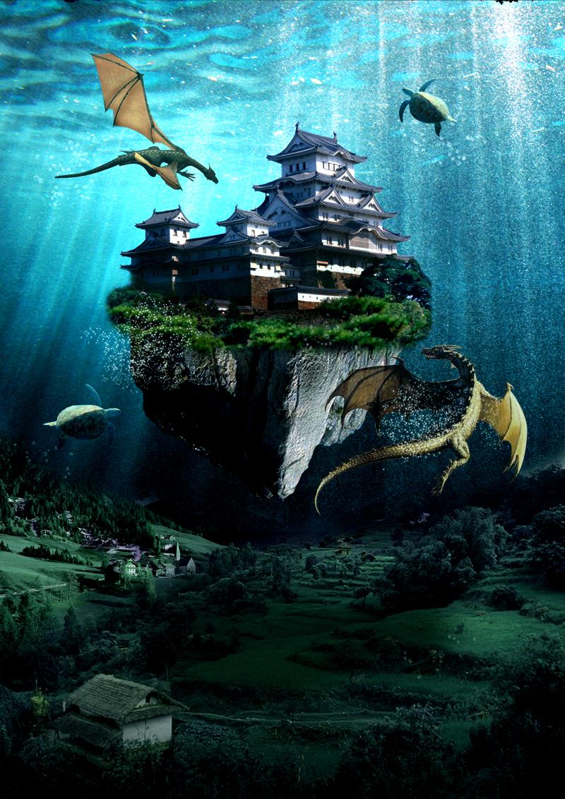 Underwater Palace Fantasy Wallpapers