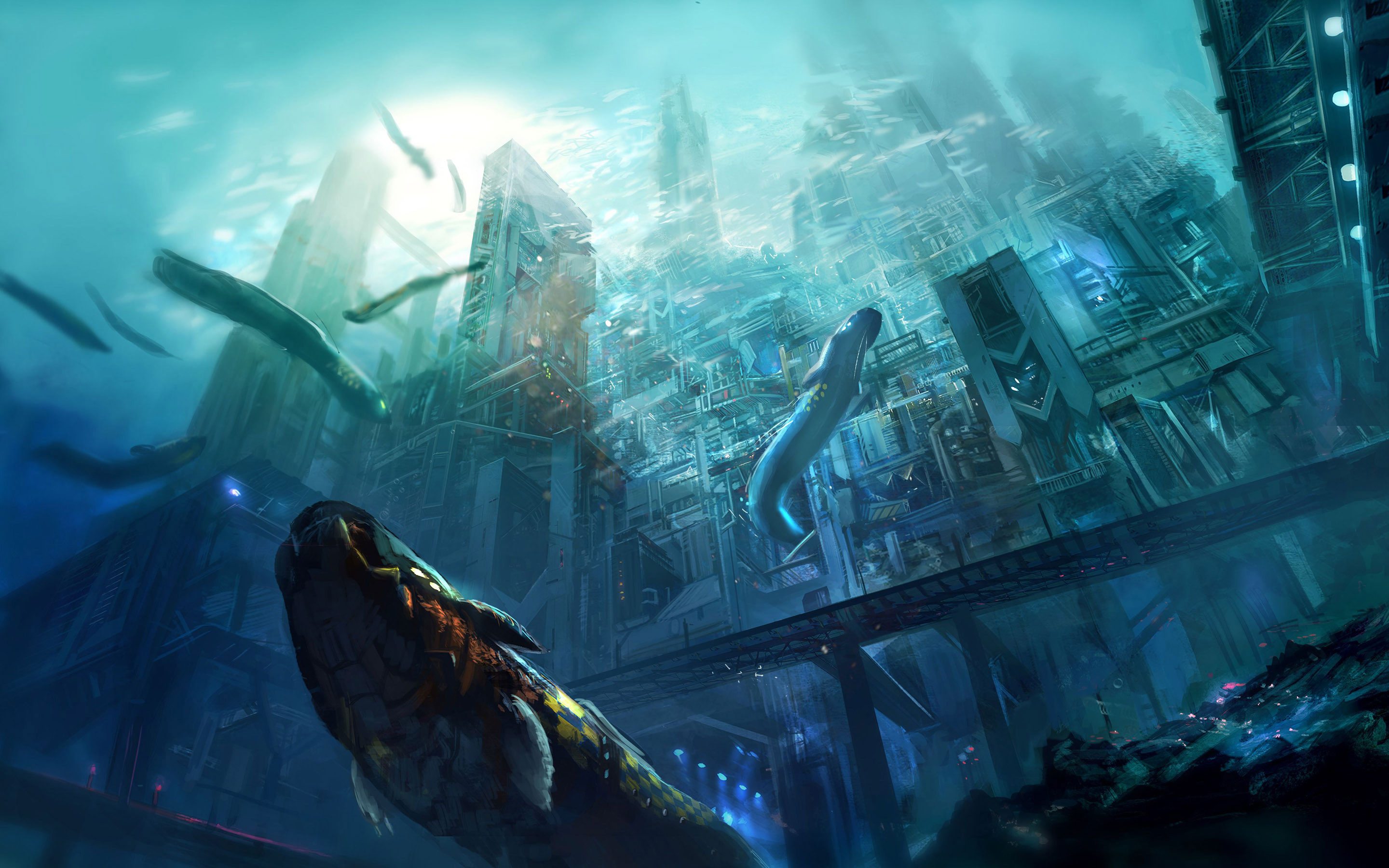 Underwater Palace Fantasy Wallpapers