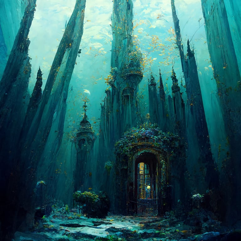 Underwater Palace Fantasy Wallpapers