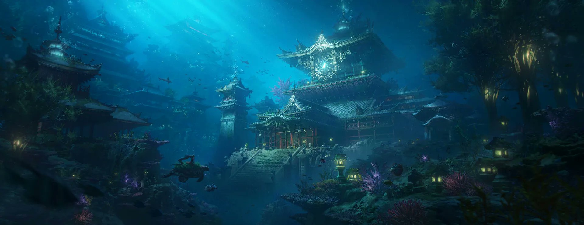 Underwater Palace Fantasy Wallpapers