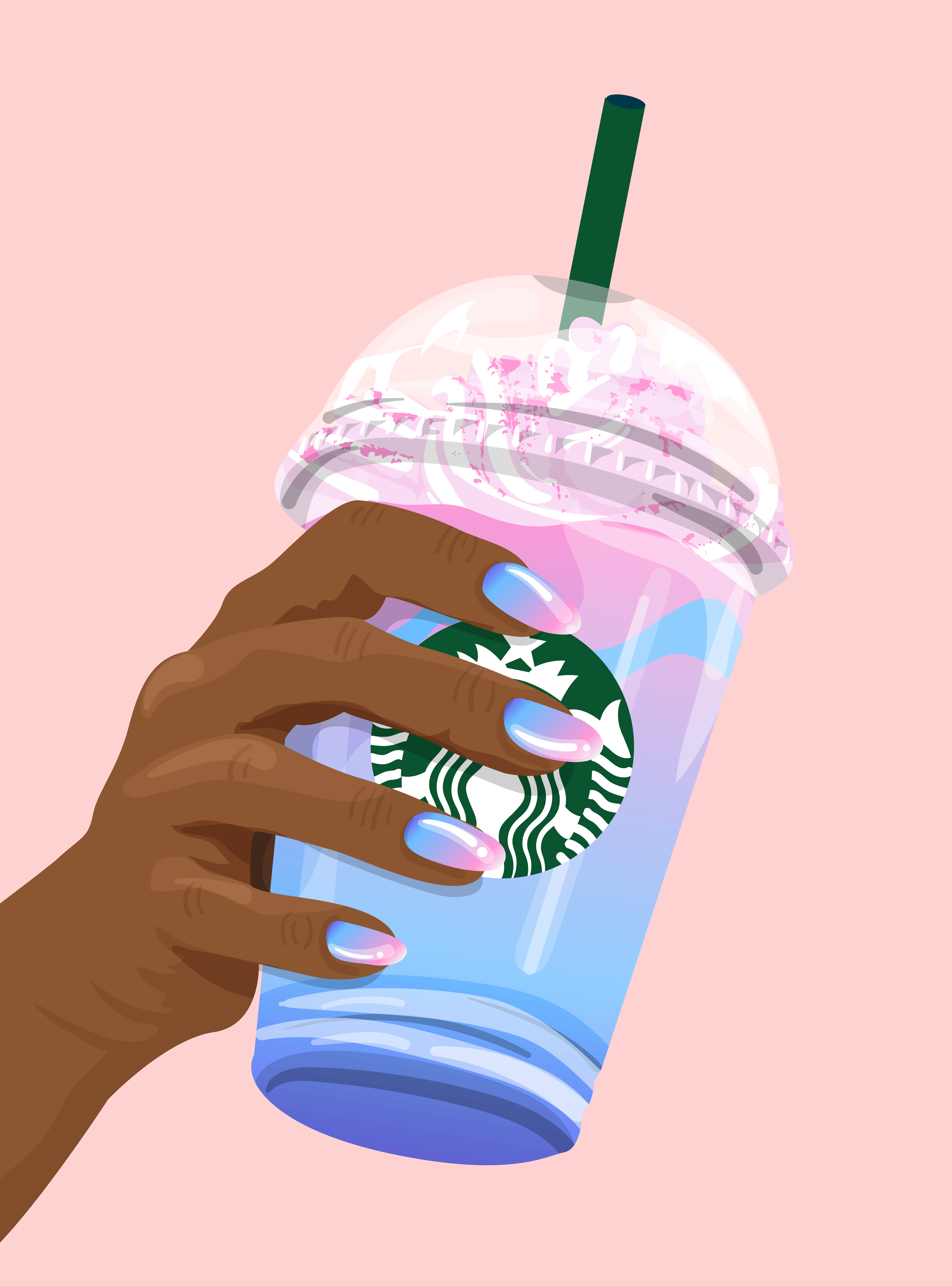 Unicorn Rose Gold Starbucks Wallpapers