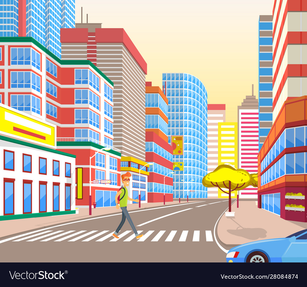 Urban City Street Background