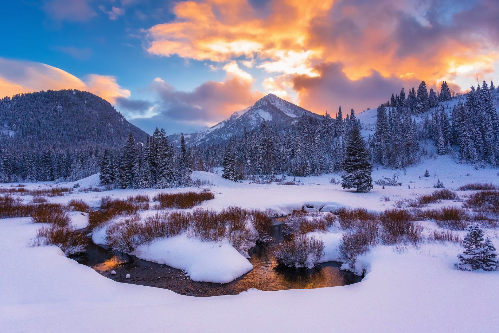 Utah Winter Mountains Wallpapers