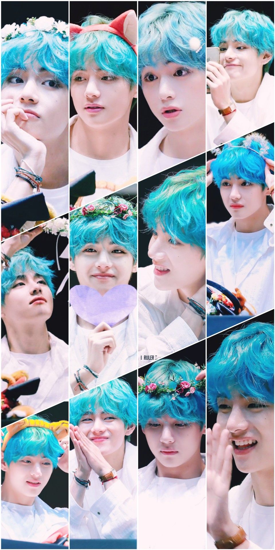 V Blue Hair Wallpapers