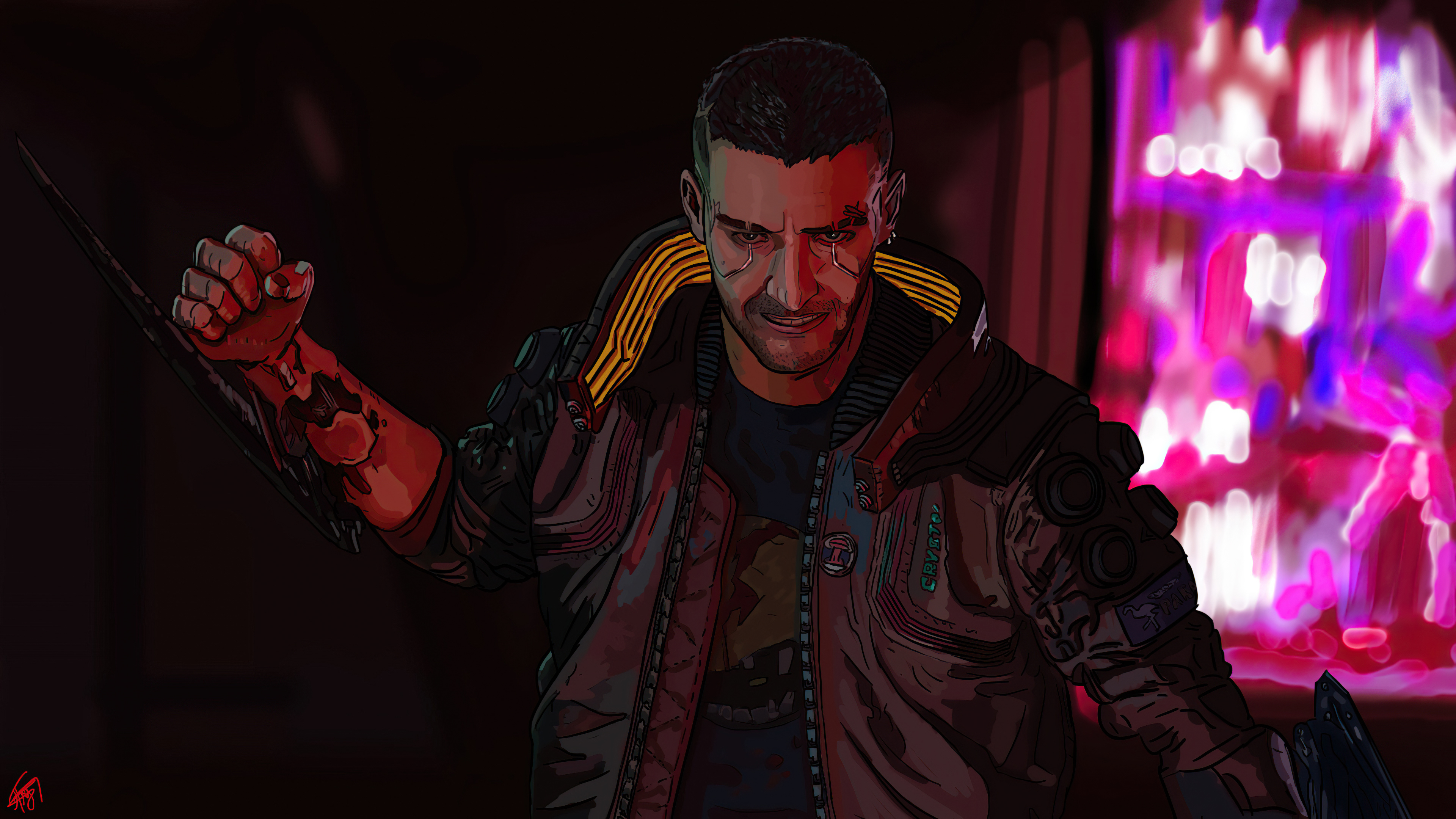 V In Cyberpunk 2077 New Wallpapers