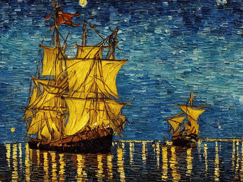 Van Gogh Sailboat Wallpapers