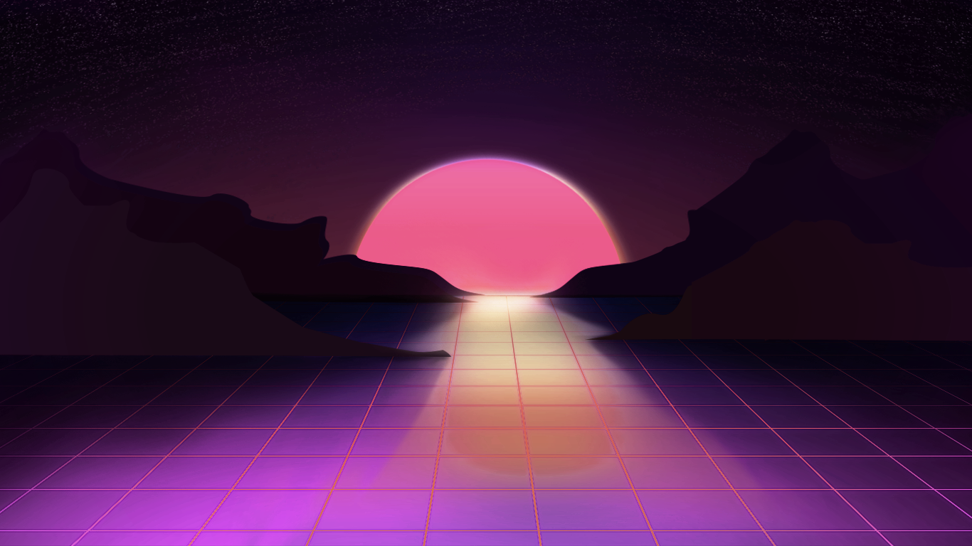 Vapor Wave Sunset Wallpapers