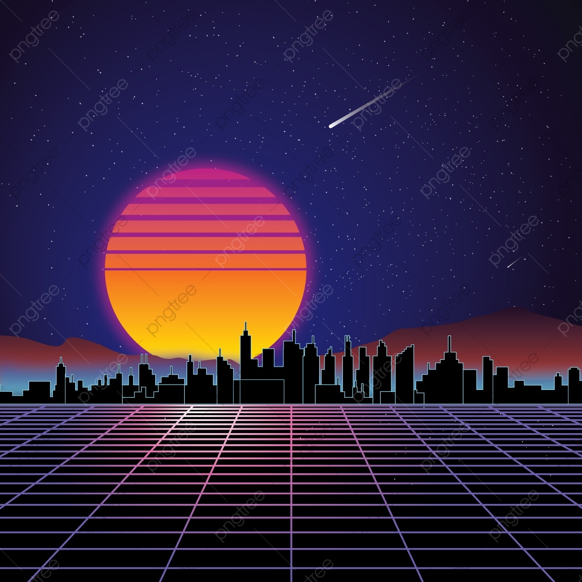 Vaporwave City Background