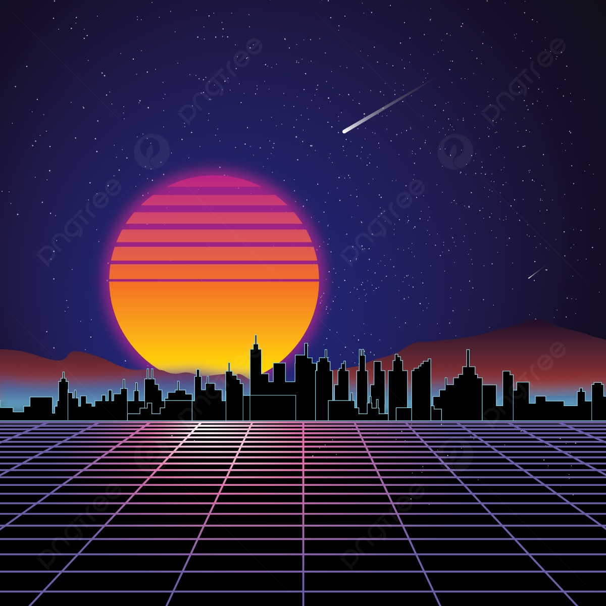 Vaporwave City Background