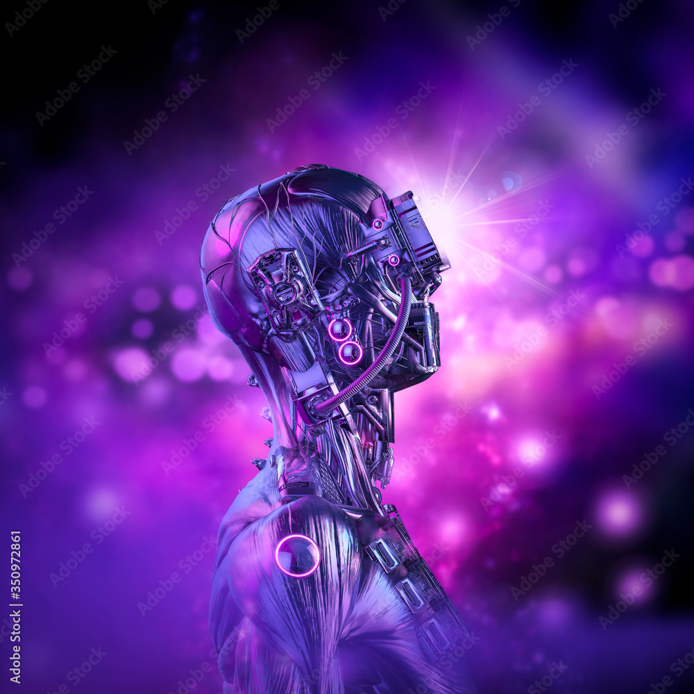 Vaporwave Futuristic Robot Cyborg Art Wallpapers