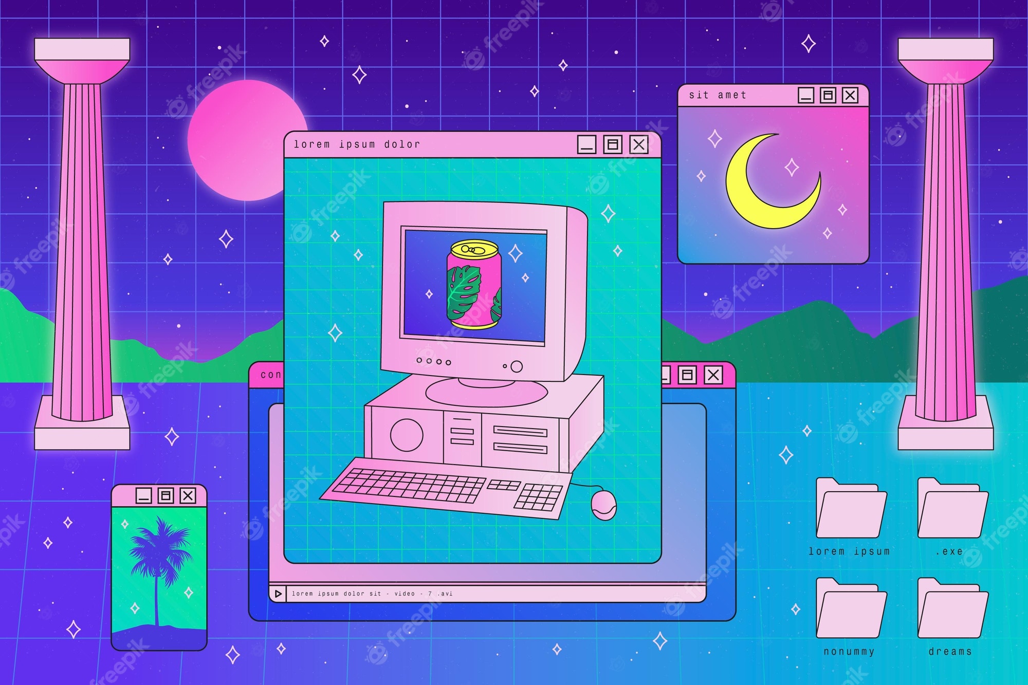 Vaporwave Pixel Art Wallpapers