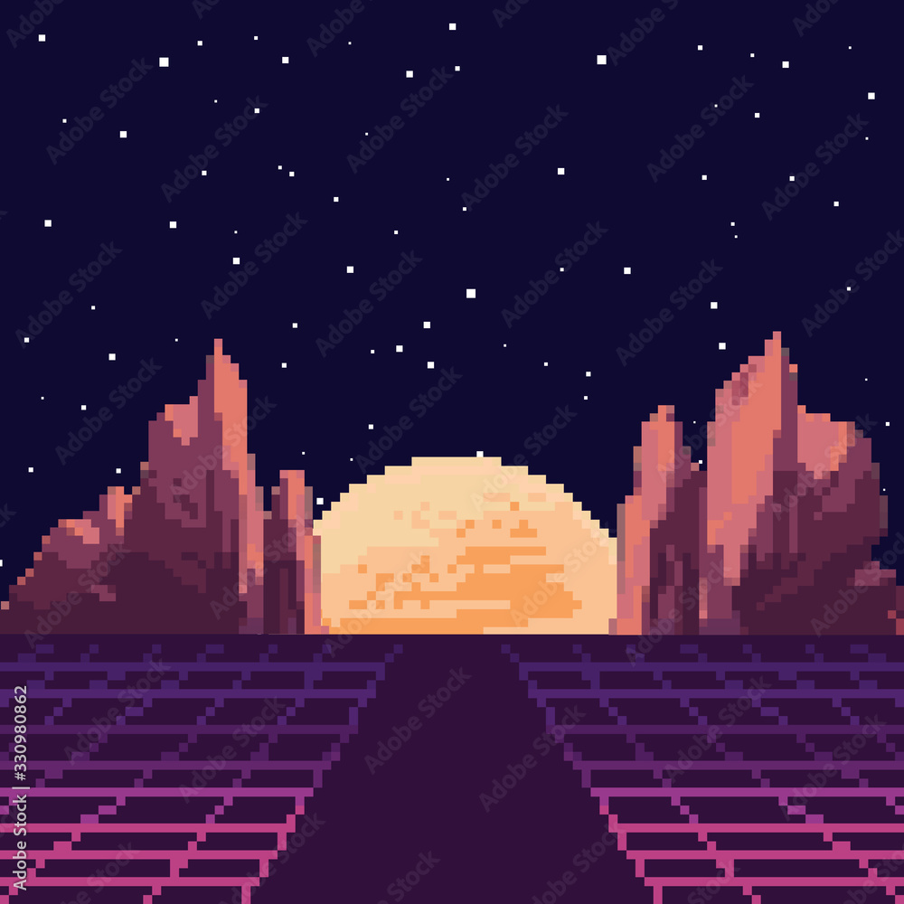 Vaporwave Pixel Wallpapers