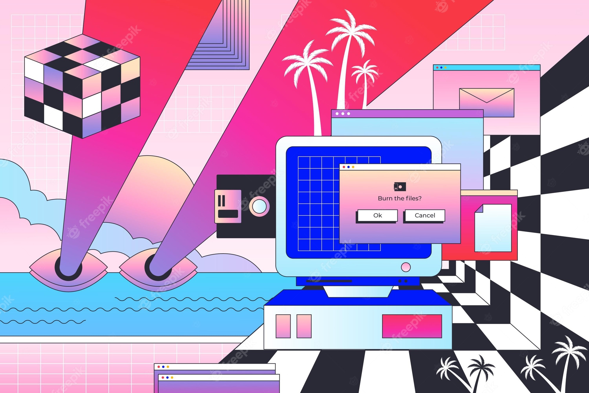 Vaporwave Pixel Wallpapers