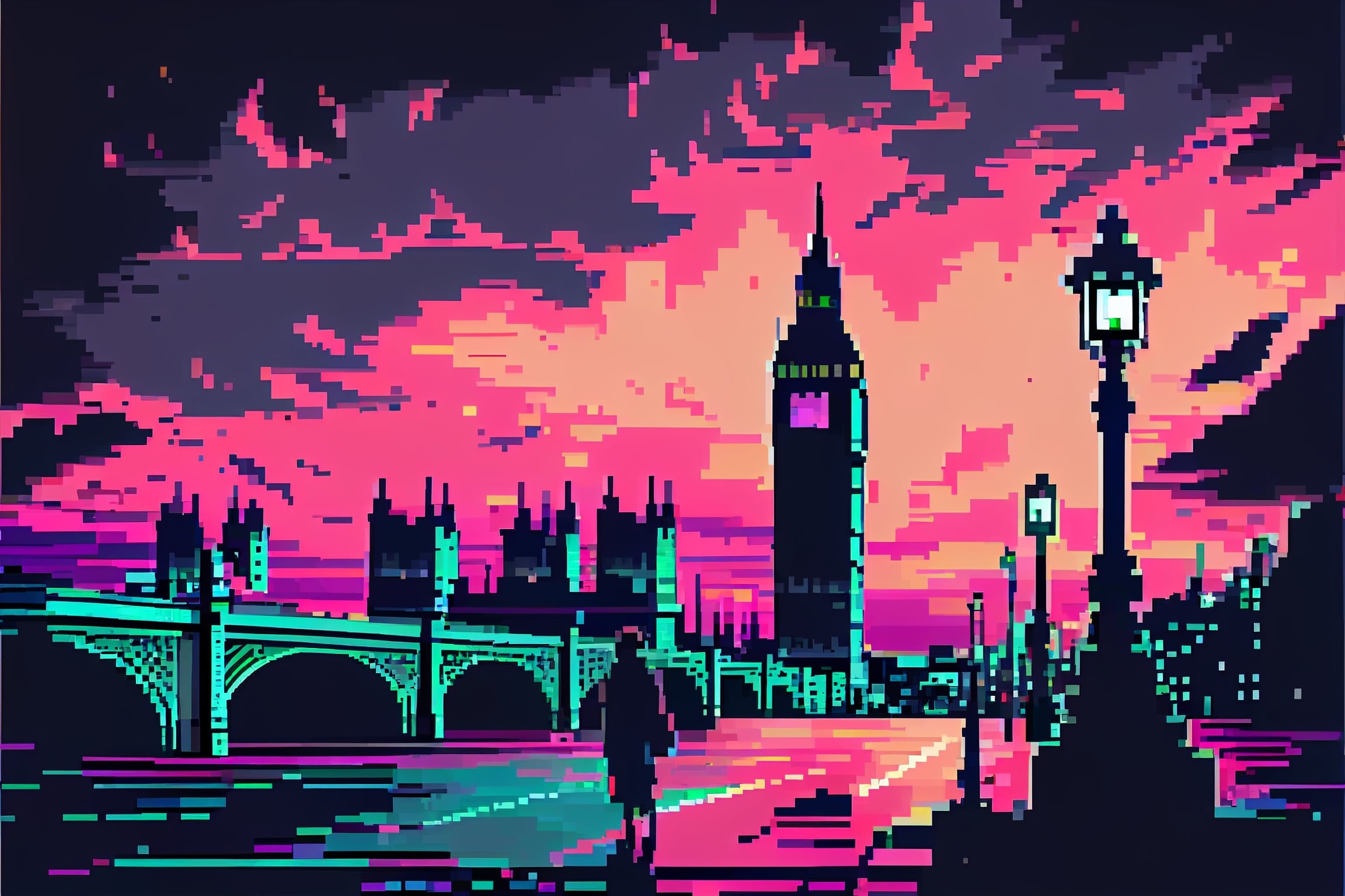 Vaporwave Pixel Wallpapers